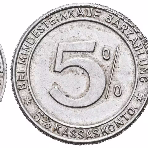 Ústí nad Labem - Reklamní žeton prodejce smíšeného zboží Strauss,