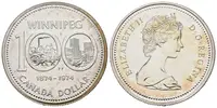 Kanada, Dollar 1974 - 100. výročí města Winnipeg