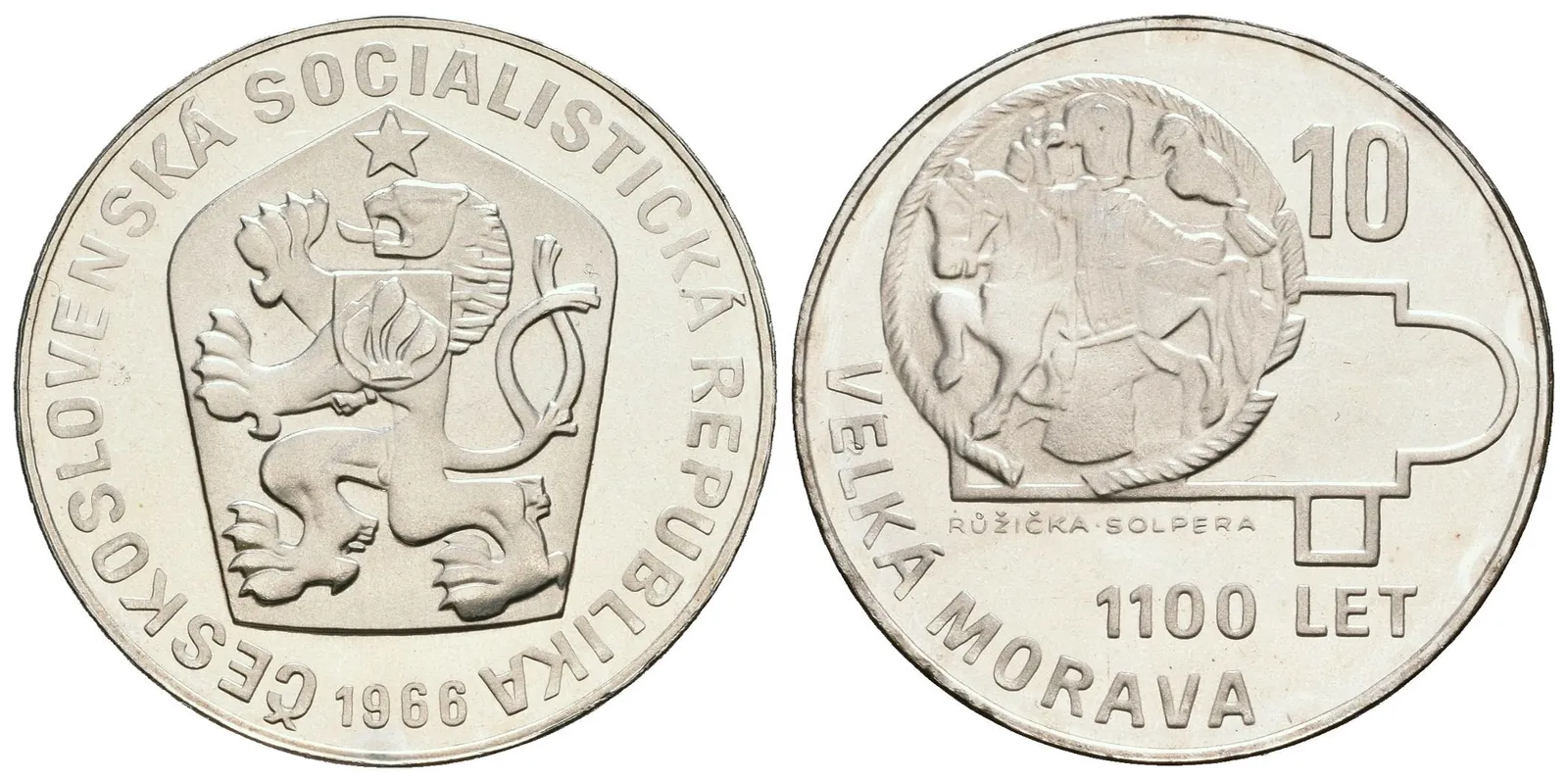 10 Kčs 1966 - Velká Morava, PROOF
