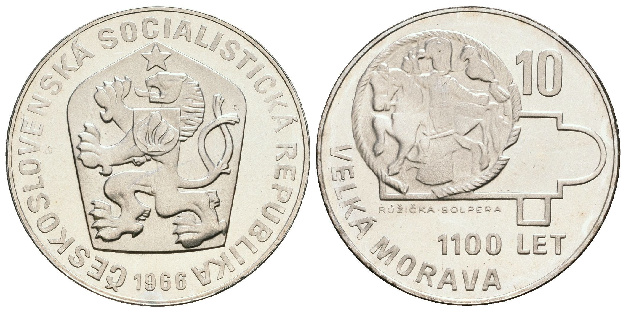 10 Kčs 1966 - Velká Morava, PROOF