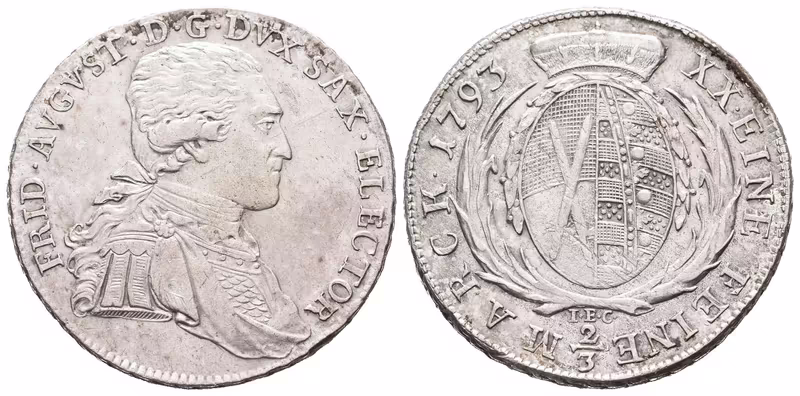 Sasko, 2/3 Tolar 1793
