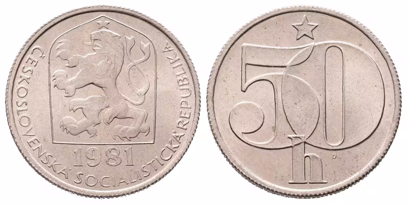 50 Haléř 1981 - R! - ražen jen pro sady