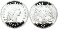 USA - Flowing Hair Liberty Dollar 1794 - fotografie 2