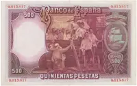Španělsko, 500 Pesetas 1931, P.84 - fotografie 2