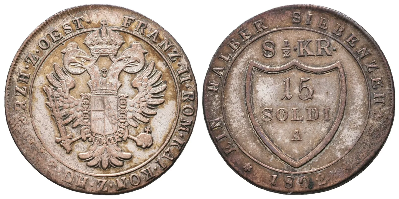 František II., 15 Soldi 1802 A