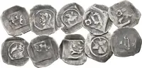 Soubor mincí - Pfennig se čtyřrázem, minc. Landshut, Rad.44-49 — 1