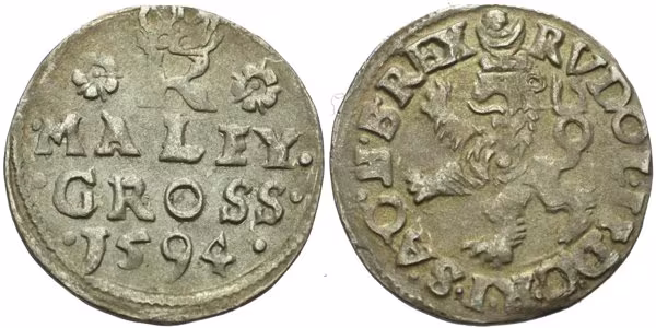 Malý groš 1594, Jáchymov-Hoffmann, HN.8b