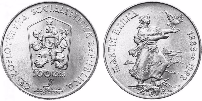 100 Kčs 1988 - Martin Benka