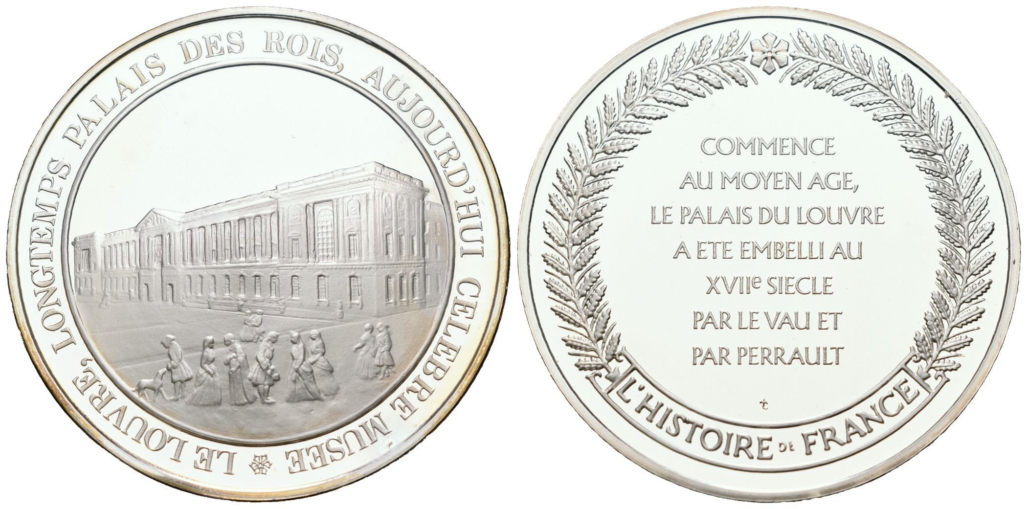 Francie - AR Medaile b.l. - Le Palais du Louvre