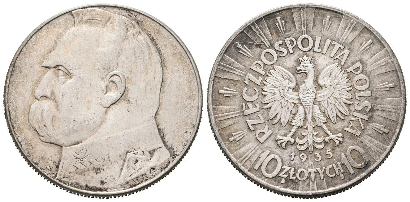Polsko, 10 Zlotých 1935 - Pilsudzki