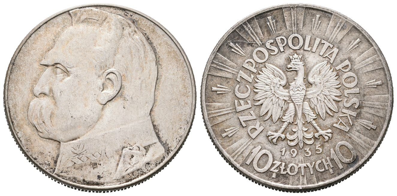Polsko, 10 Zlotých 1935 - Pilsudzki