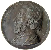 AE Plaketa 1895 - Bedřich Smetana. K národopisné výstavě Českoslovanské — 1