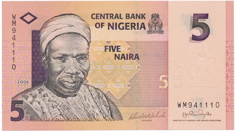 Nigérie, 5 Naira 2006, P.32a