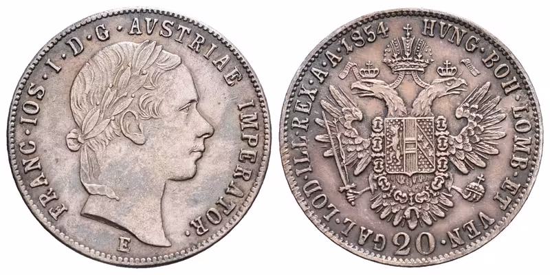 20 Krejcar 1854 E