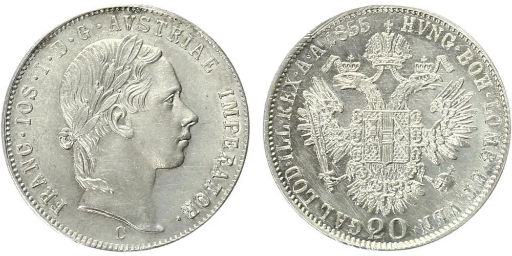 Konvenční měna, 1848 - 1857 — 1