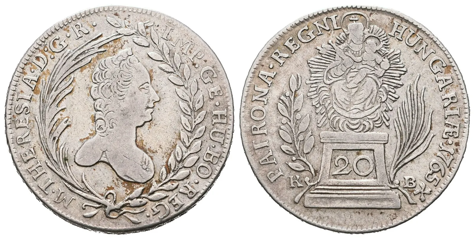 Marie Terezie, 20 Krejcar 1765 KB