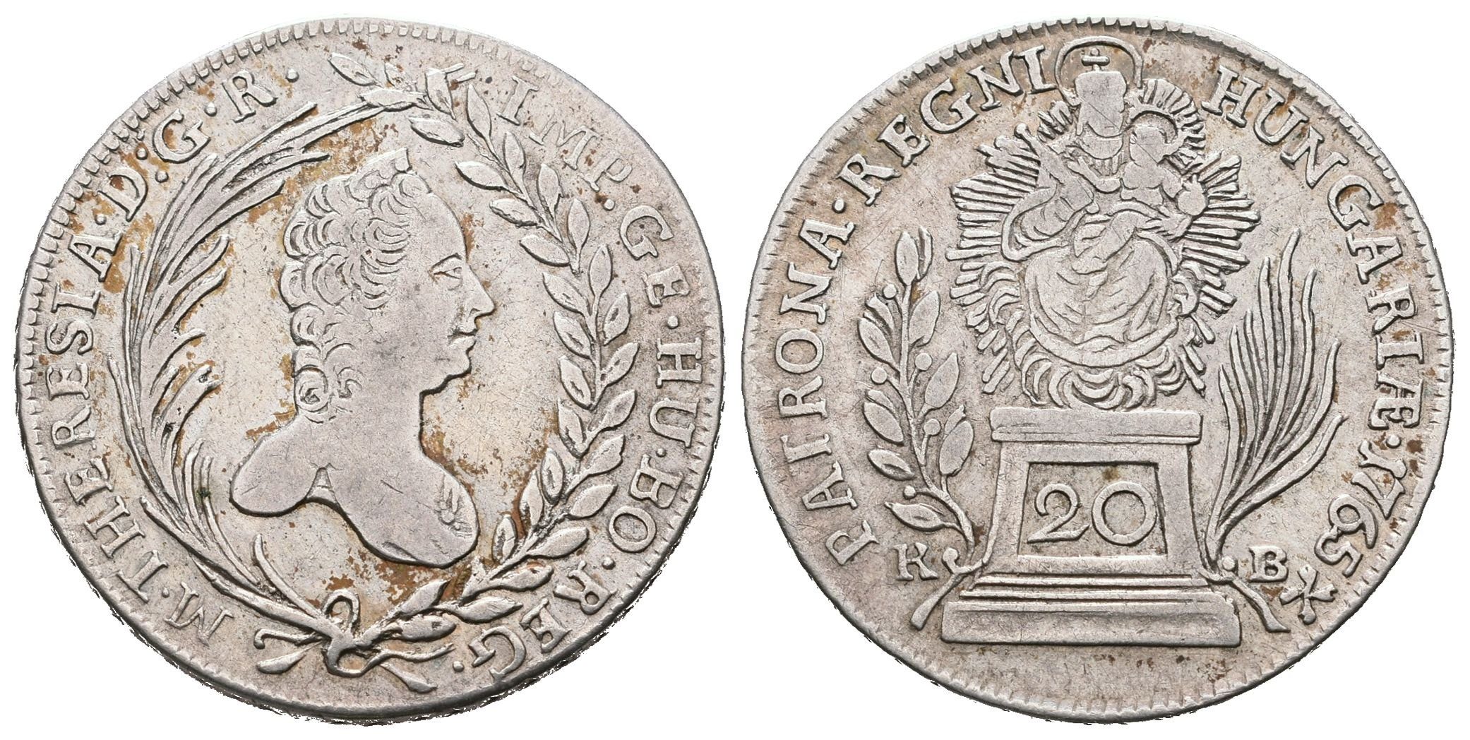 Marie Terezie, 20 Krejcar 1765 KB