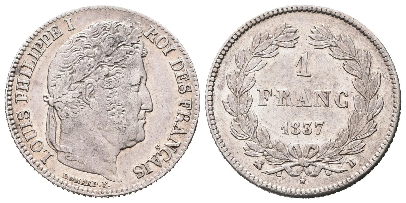 Francie, 1 Franc 1837 B