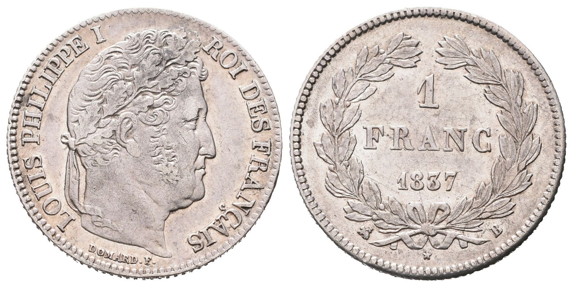 Francie, 1 Franc 1837 B