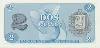 Venezuela, 2 Bolivares 1989, anulát - ESPECIMEN, P.69s - fotografie 2