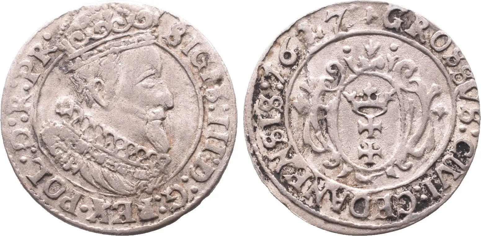 Polsko, Groš 1627, Gdaňsk