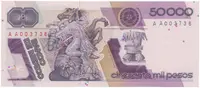 Mexiko, 50.000 Pesos 1988, P.93a - fotografie 2