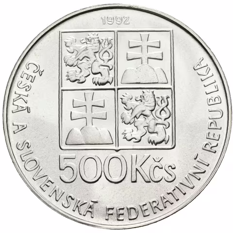 500 Kčs 1992 - Jan Amos Komenský, Aurea.192, ražební lesk