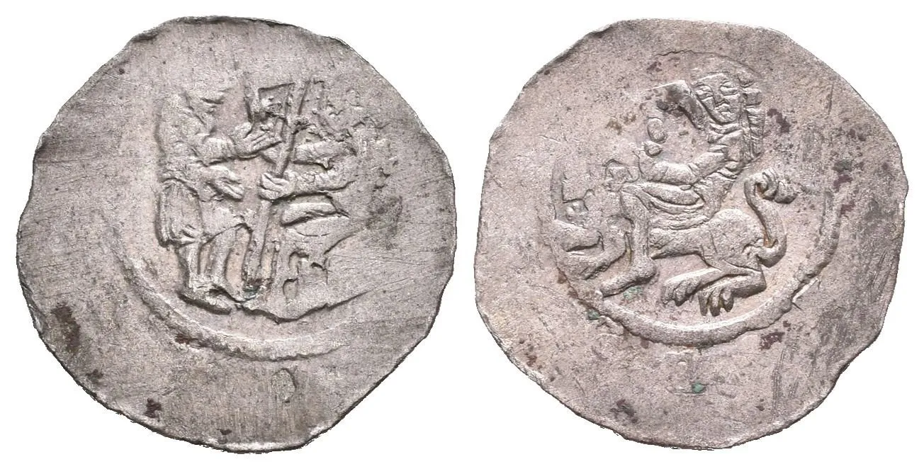Denár, Cach 621 (0,96 g), nedor. opisy, patina, exc._R! — 1