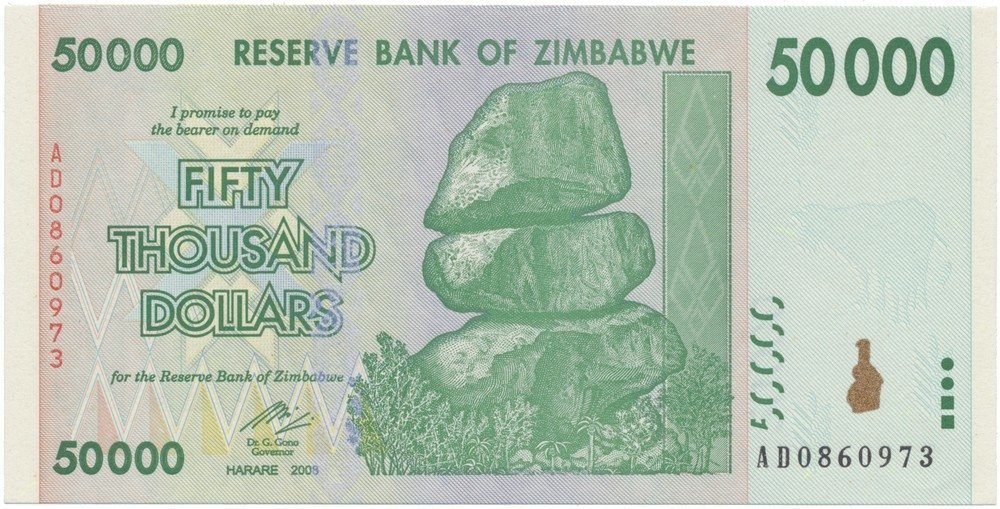 Zimbabwe, 50.000 Dollars 2008, P.74