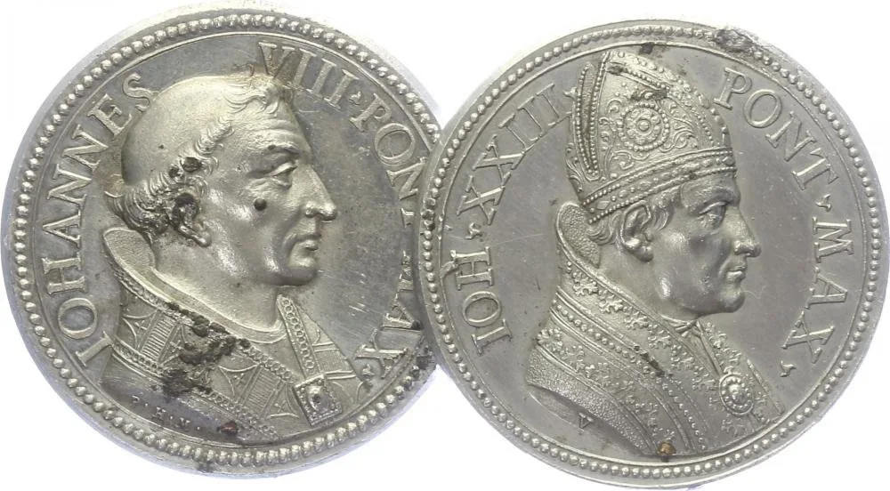 Vatikán - životopisné medaile, cca 18. století — 1