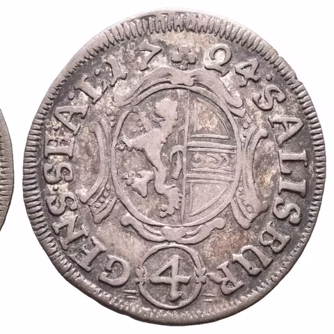Batzen (4 Krejcar) 1724, Šm.53-D-15, patina, starý sáček
