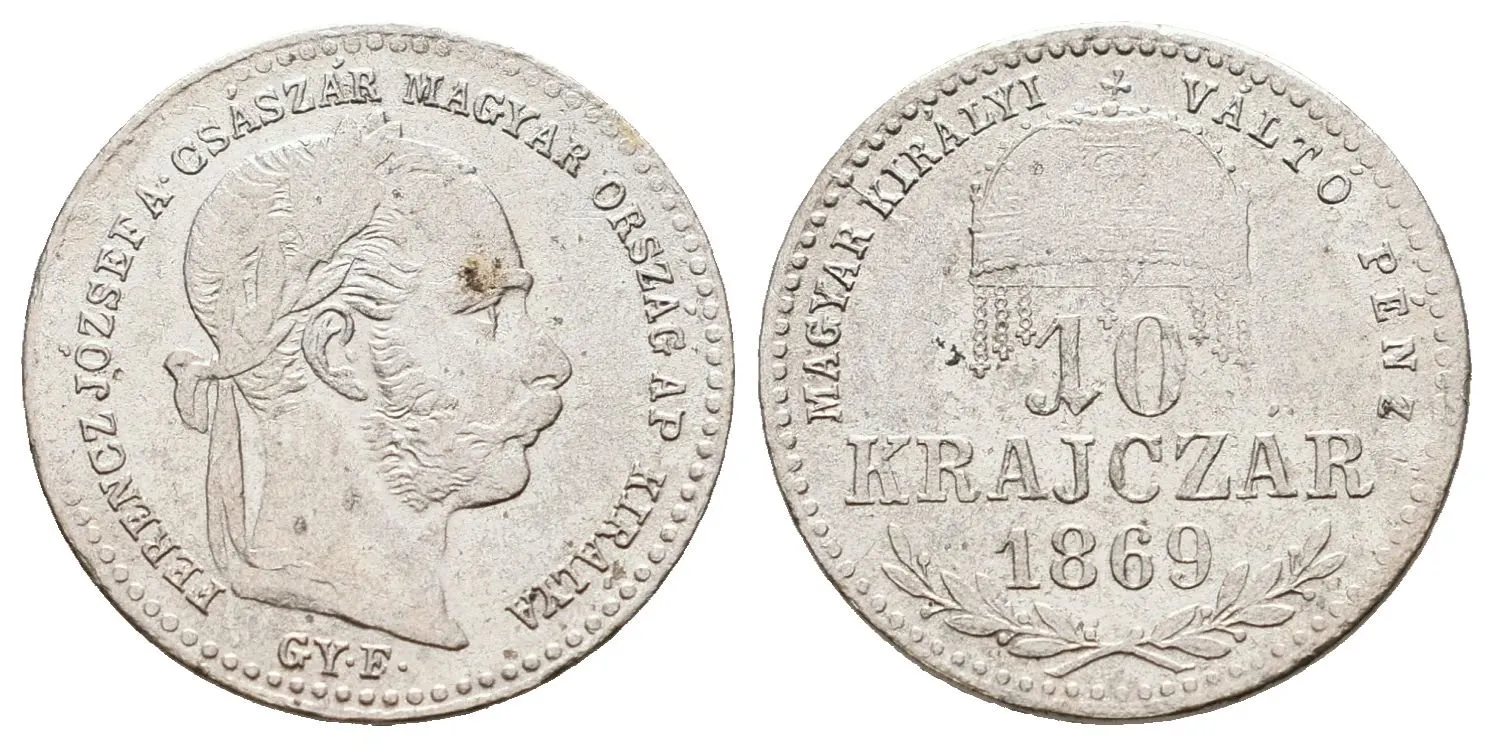 10 Krejcar 1869 GYF