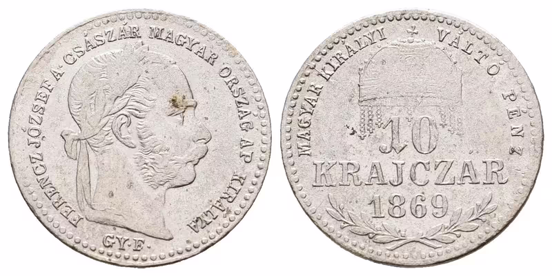 10 Krejcar 1869 GYF