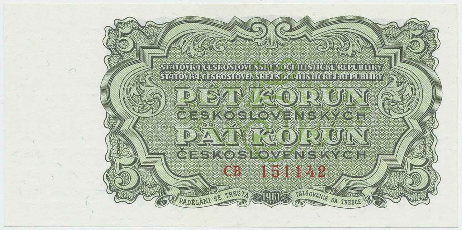 Československo, 5 Koruna 1961, série CB, Hej.99a