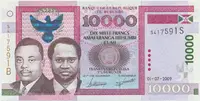 Burundi, 10.000 Francs 2009, P.49