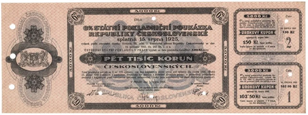 Státní pokladniční poukázky, 1919 - 1939 — 1