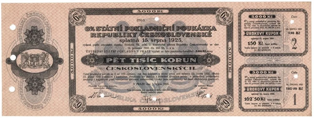 Státní pokladniční poukázky, 1919 - 1939 — 1