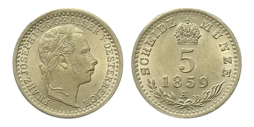 Rakouská a spolková měna, 1857 - 1892 — 1