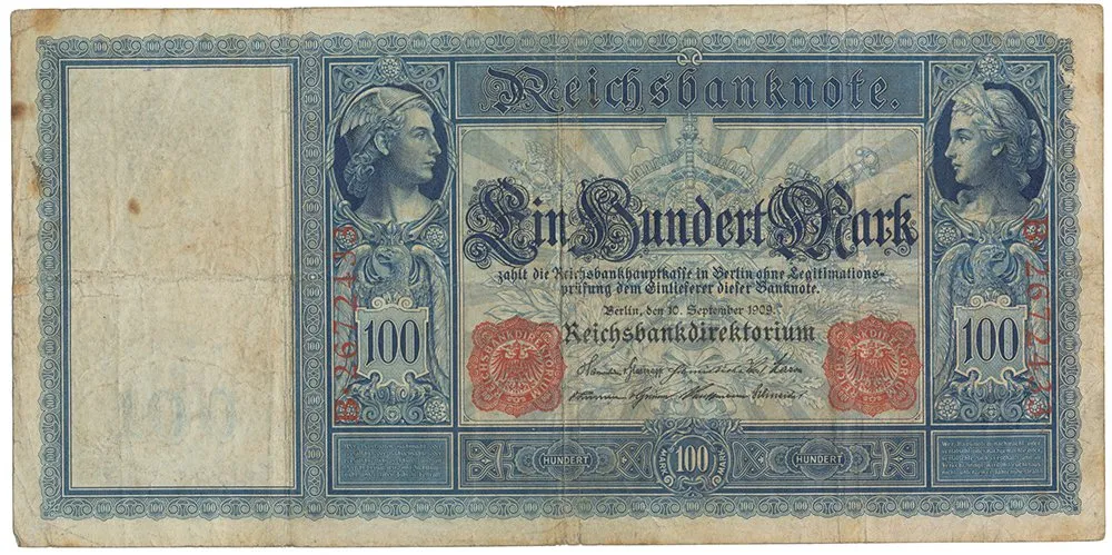 Německo, 100 Mark 1909, Ro.38