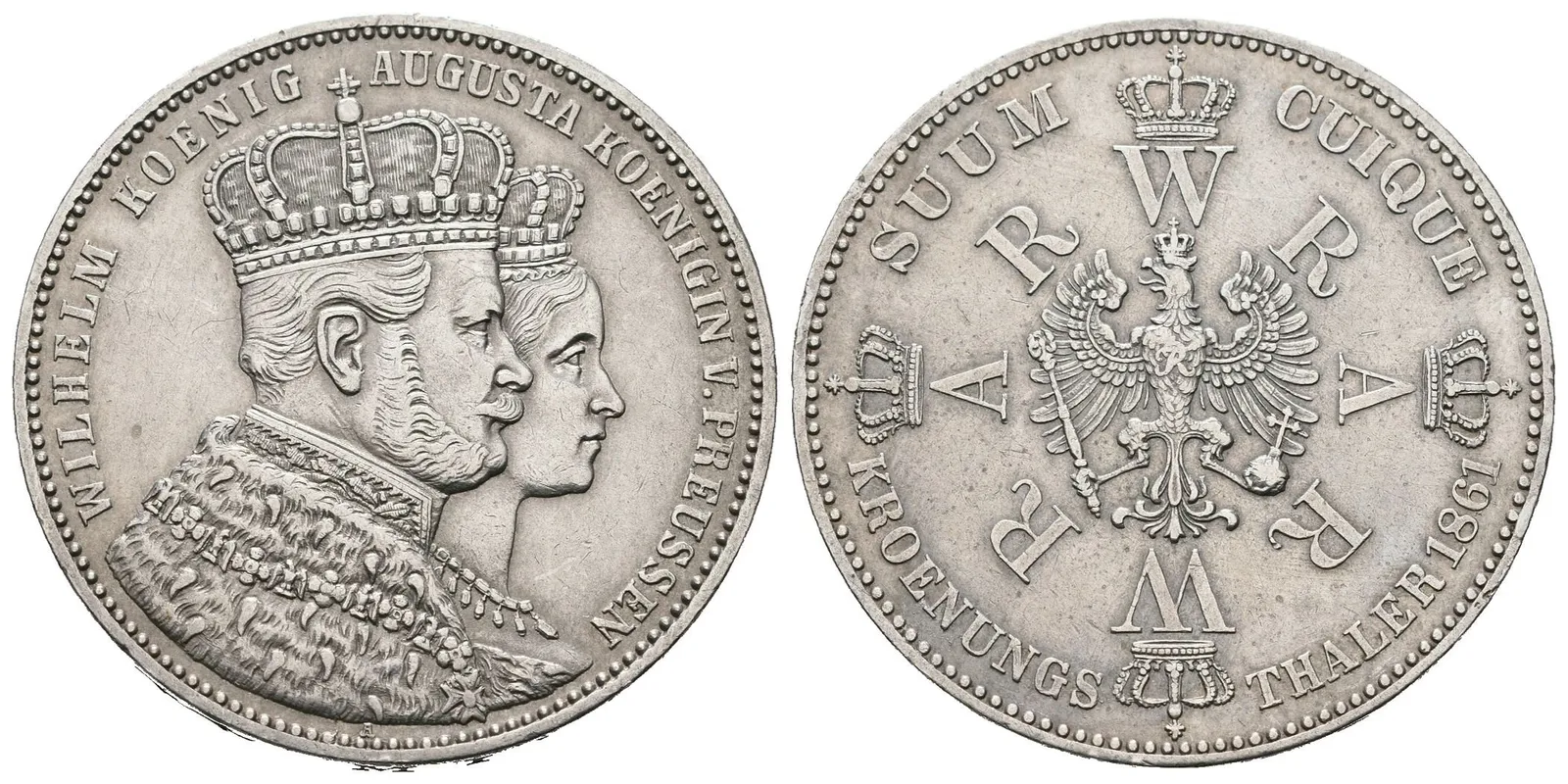 Prusko, Tolar 1861 A - Na korunovaci