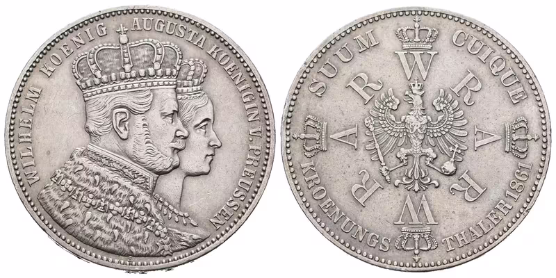 Prusko, Tolar 1861 A - Na korunovaci