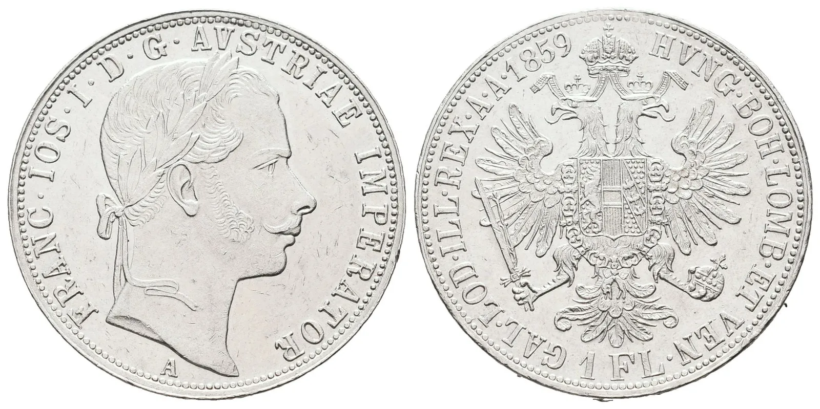 Zlatník 1859 A, varianta s tečkou za REX