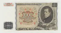 Československo, 1000 Koruna 1934, perf. 1x SPECIMEN, Hej.27a.S1 - fotografie 2