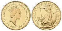 Velká Británie, 25 Pounds 1993 - 1/4 Britannia