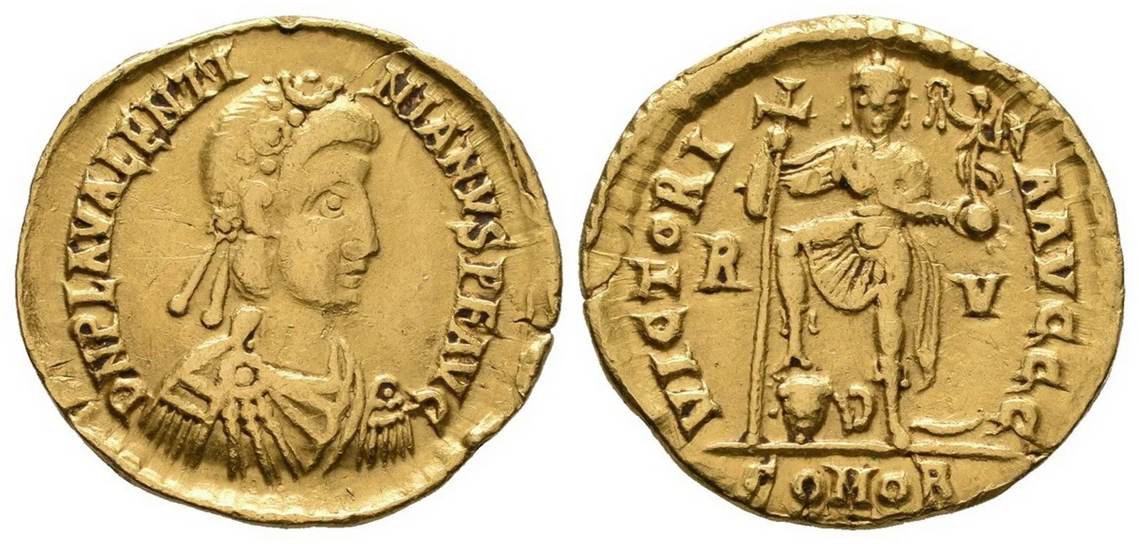 Valentinianus III., Solidus, Ravenna, RIC. 2010