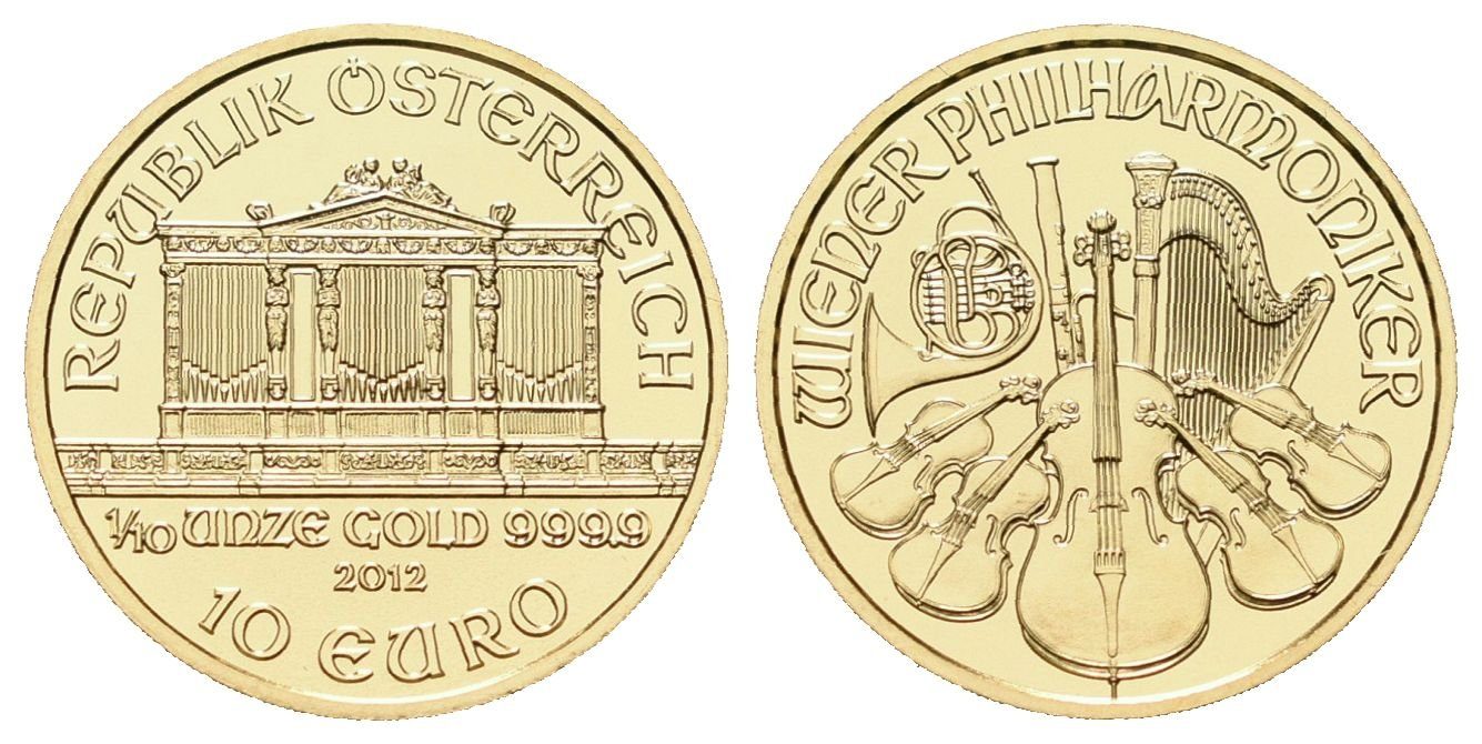 Rakousko, 10 Euro 2012 - Wiener Philharmoniker
