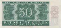 50 Koruna 1950, I. vydání, perforace 3 m.d., Hej.87aS1 - fotografie 2