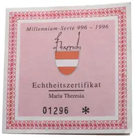 Rakousko, 1000 Schilling 1993 - Marie Terezie - fotografie 2