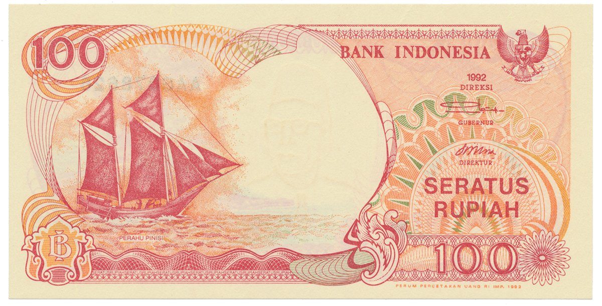 Indonésie, 100 Rupiah 1992~2000, P.127