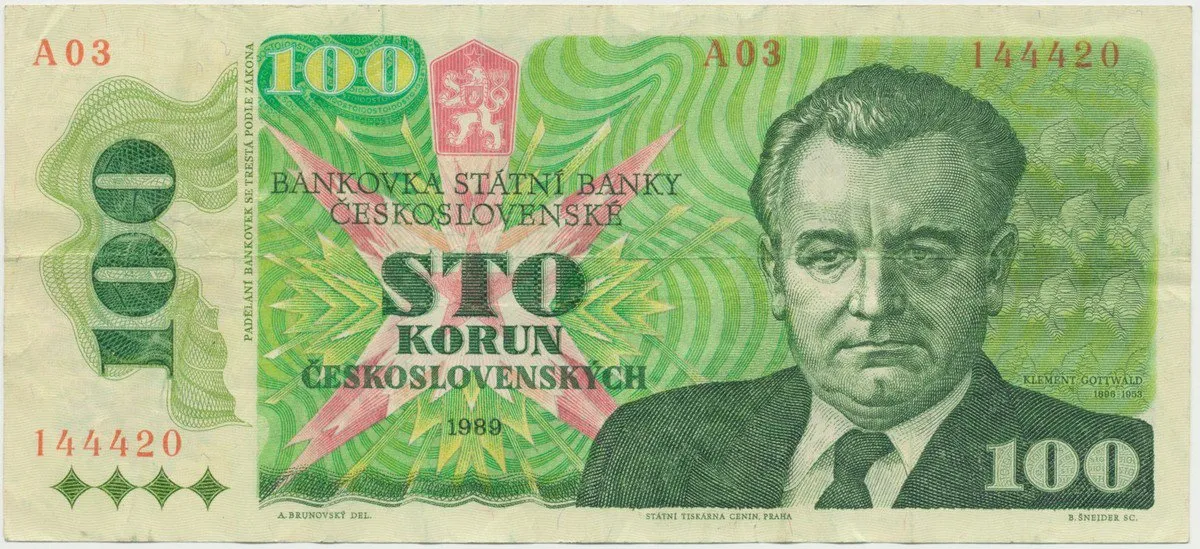 Československo, 100 Koruna 1989, Hej.110a